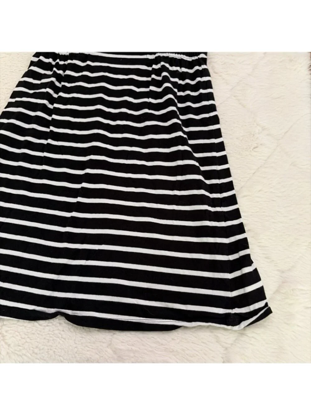 Old Navy Girls XL 14/16 Black Striped Dress Coastal Nautical Preppy